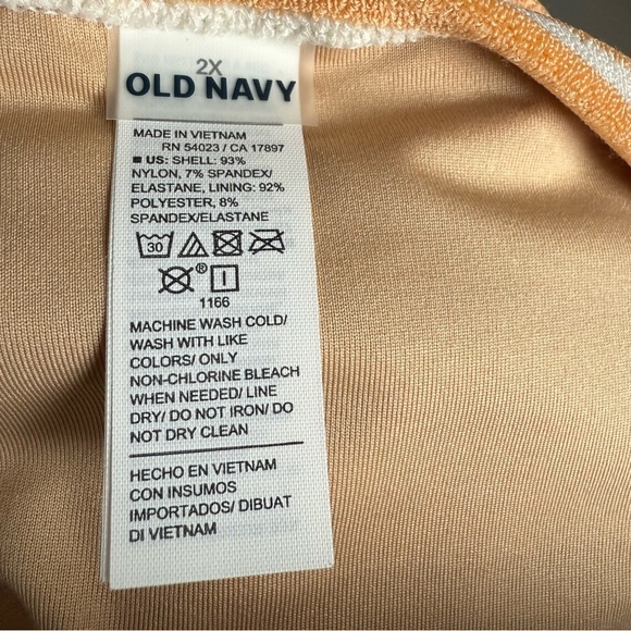 Old Navy Low-Rise Striped Terry Classic Bikini Swim Bottoms Orange Stripe 2X - Picture 9 of 10